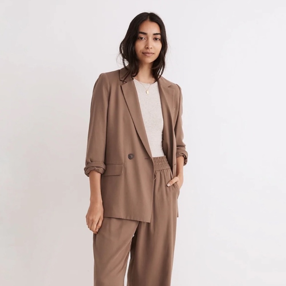 NWT Madewell Drapeweave Caldwell Double-Breasted Blazer
